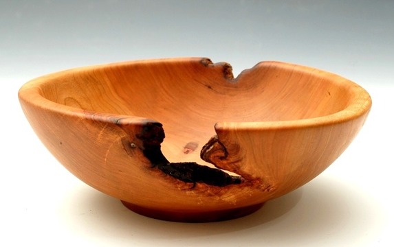 Cherry bowl with rotten center